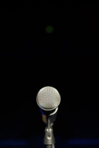 microphone isolated on a black background
